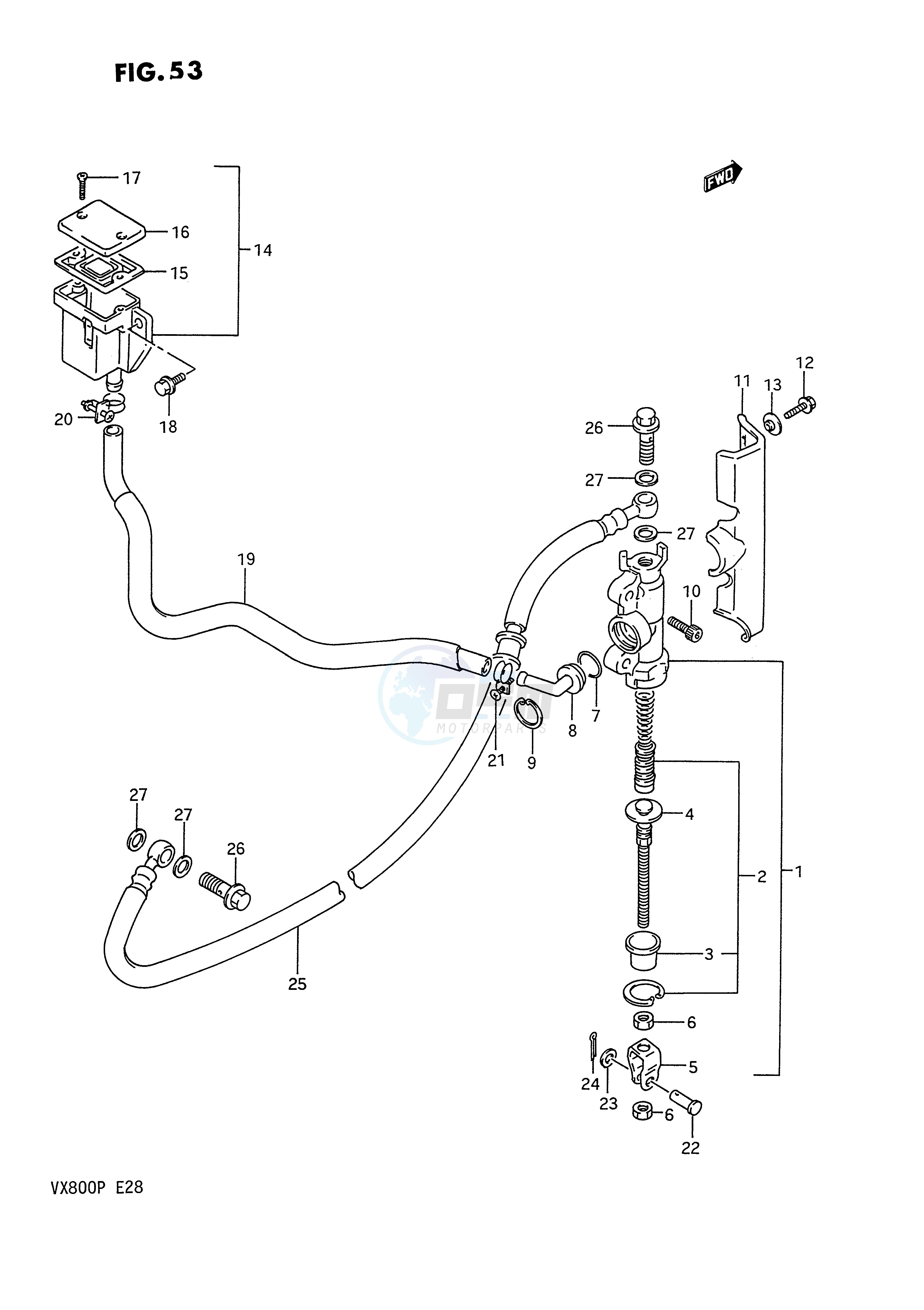 REAR MASTER CYLINDER blueprint