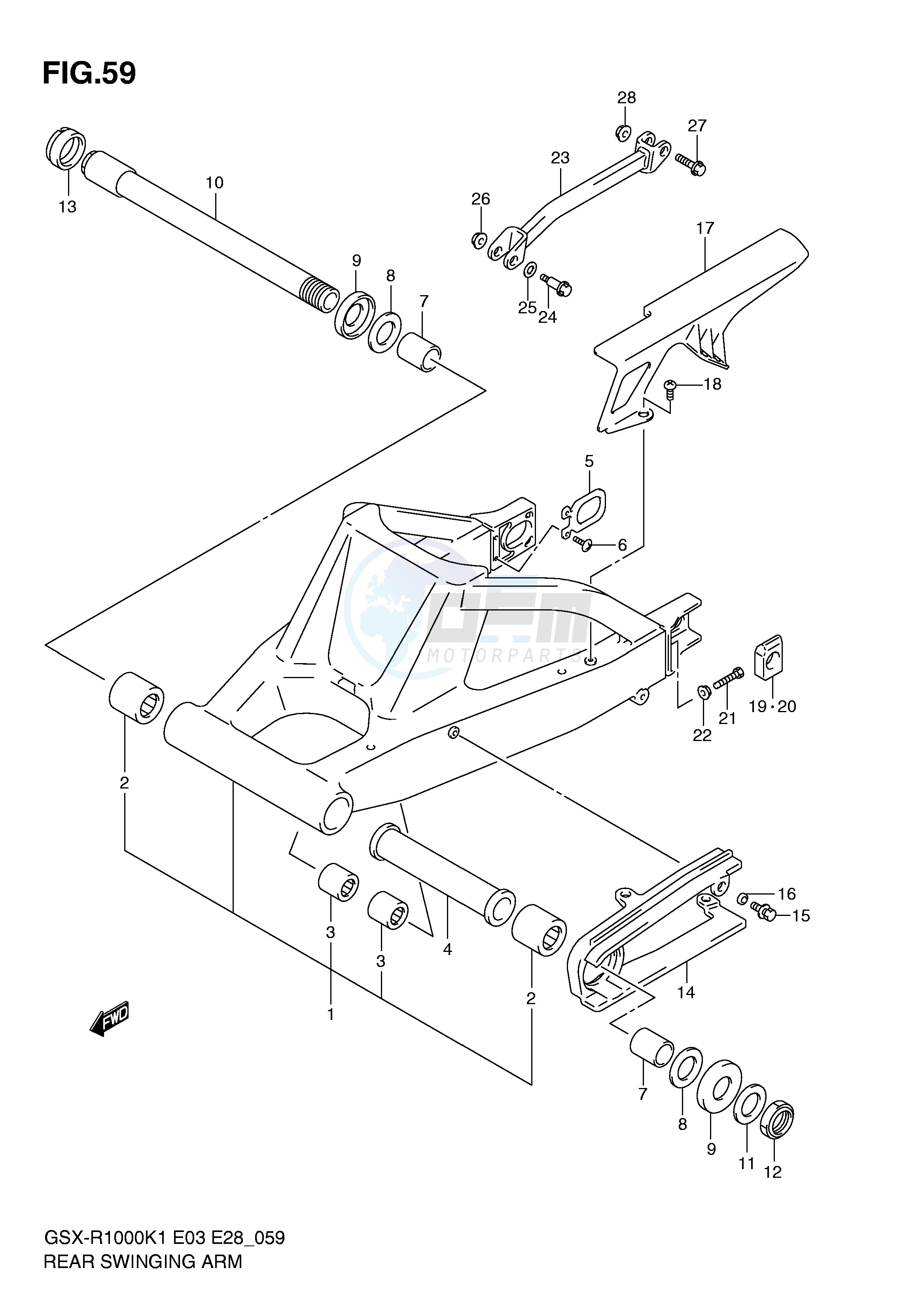 REAR SWINGING ARM image