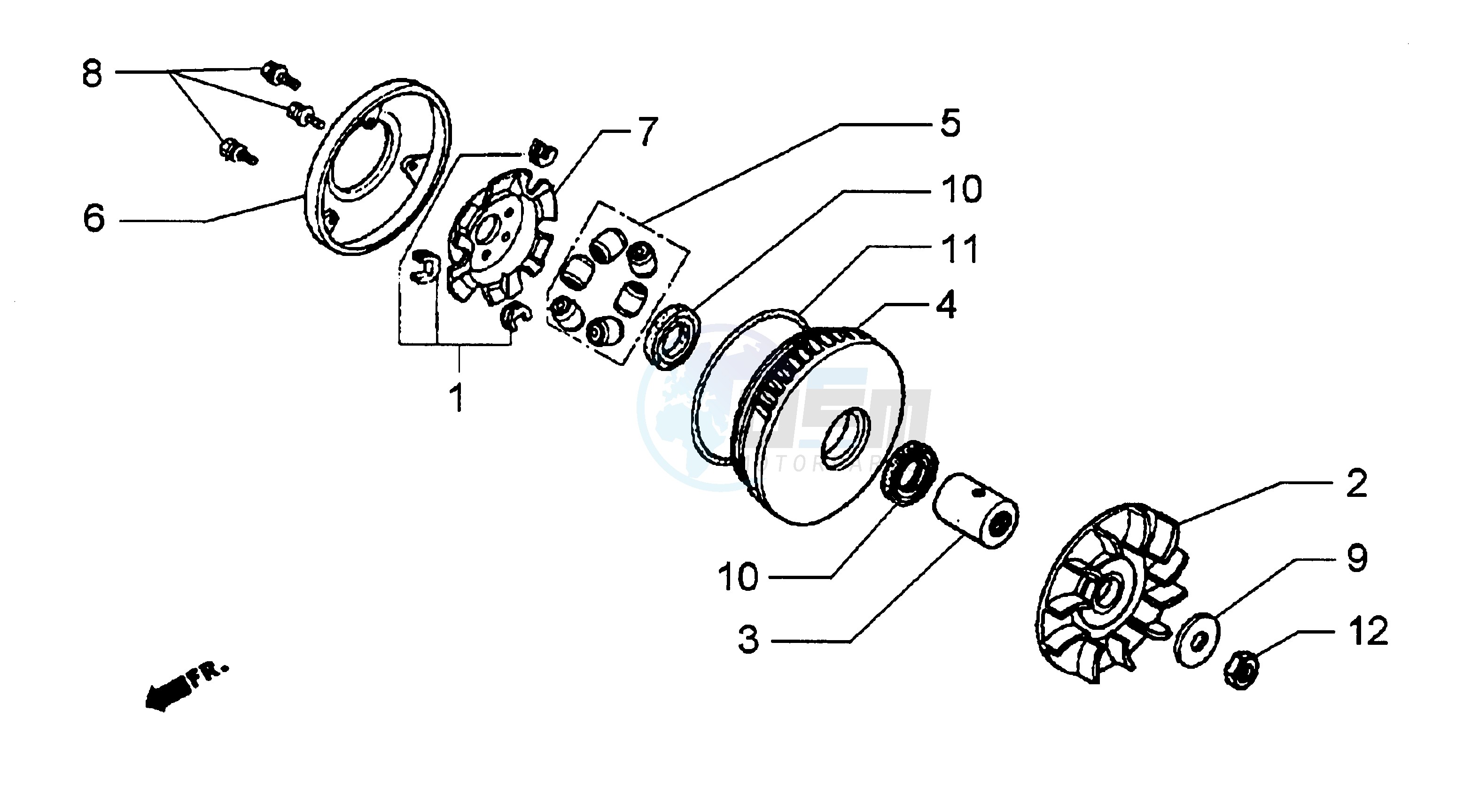 Half-pulley assy. driving image