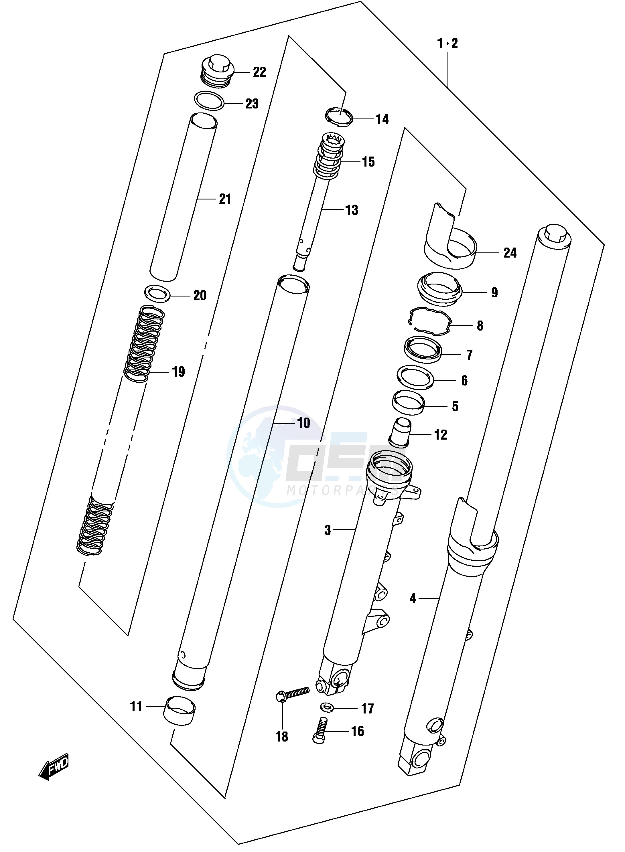 FRONT DAMPER (MODEL K4) blueprint