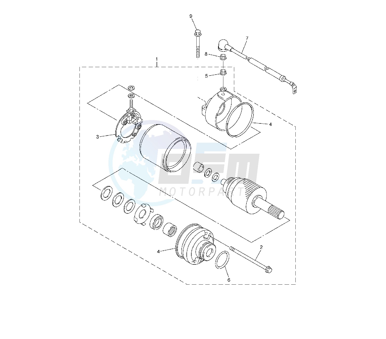 STARTING MOTOR image