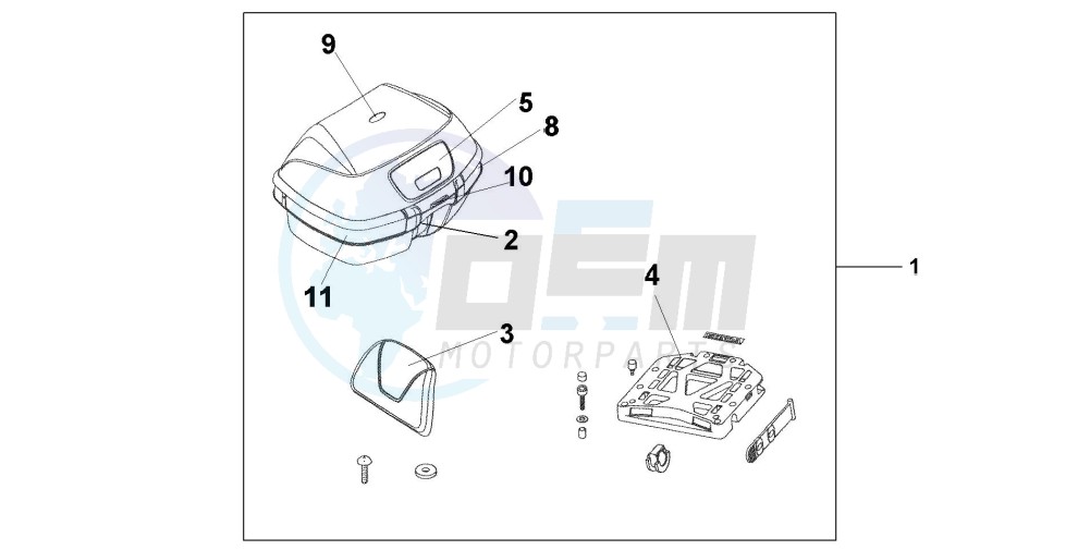 TOP BOX 45L SHASTA WHITE image