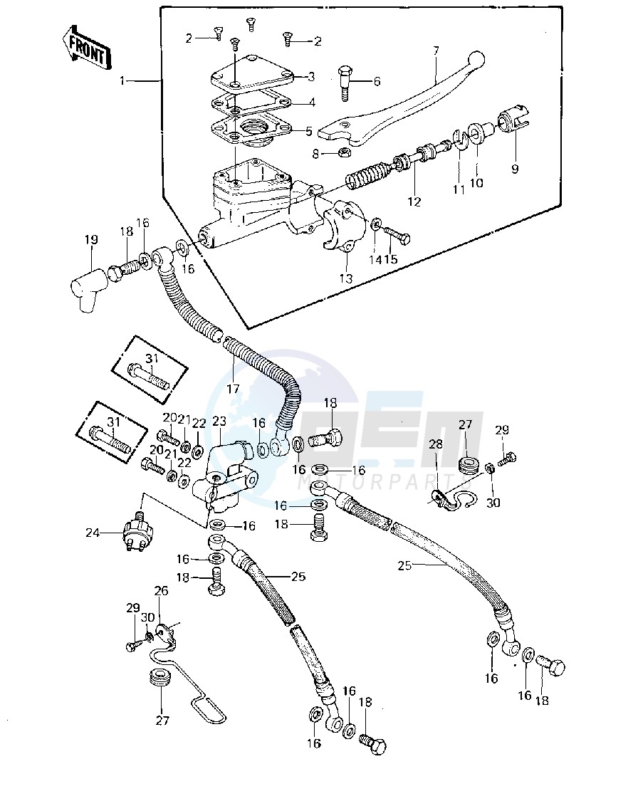 FRONT MASTER CYLINDER -- 79-80 A3_A3A_A4- - image
