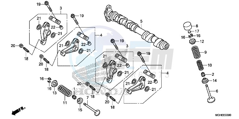 CAMSHAFT/VALVE (FRONT) blueprint