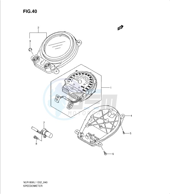 SPEEDOMETER (VLR1800TL1 E2) blueprint