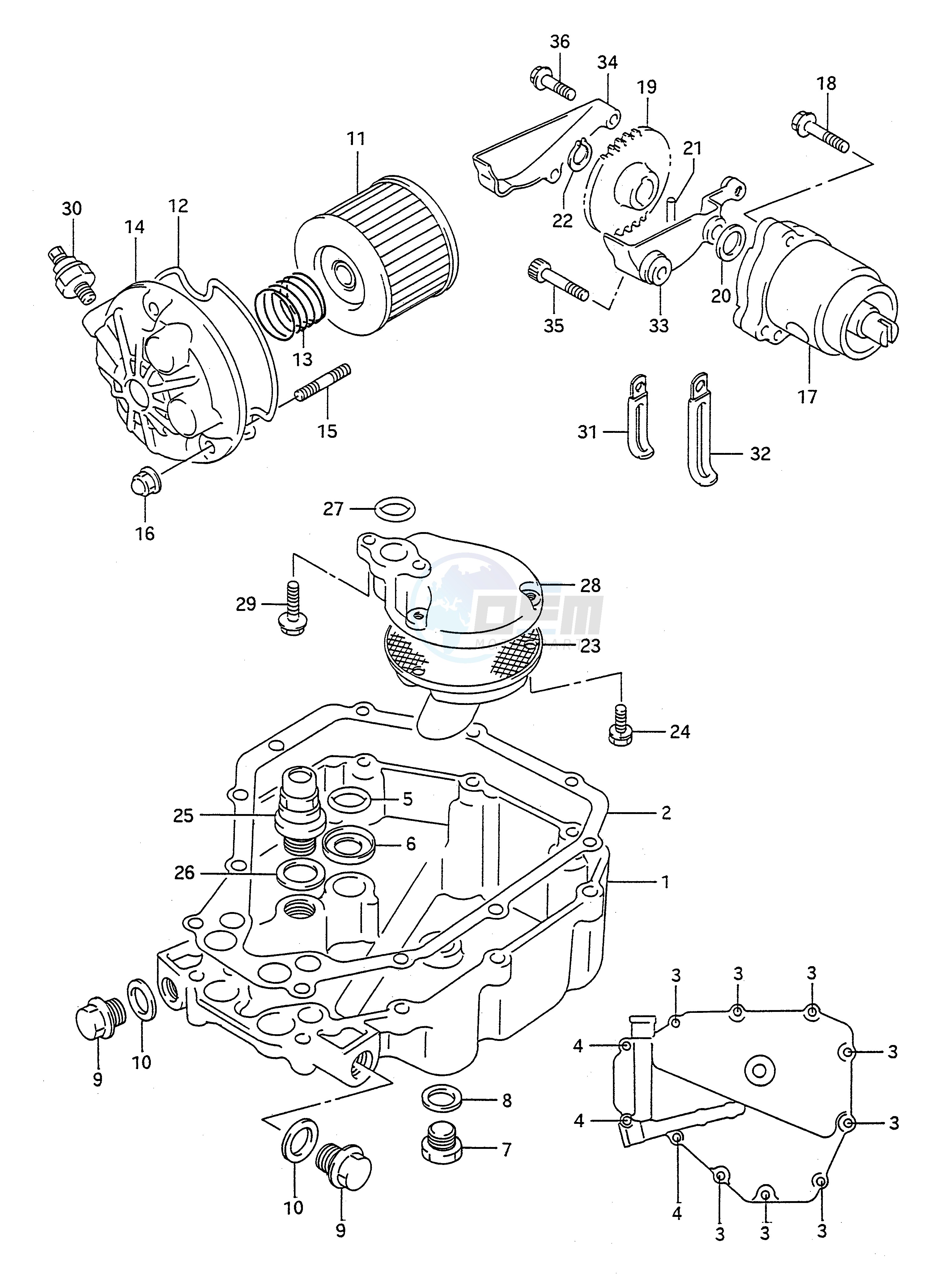 OIL PAN-OIL PUMP image