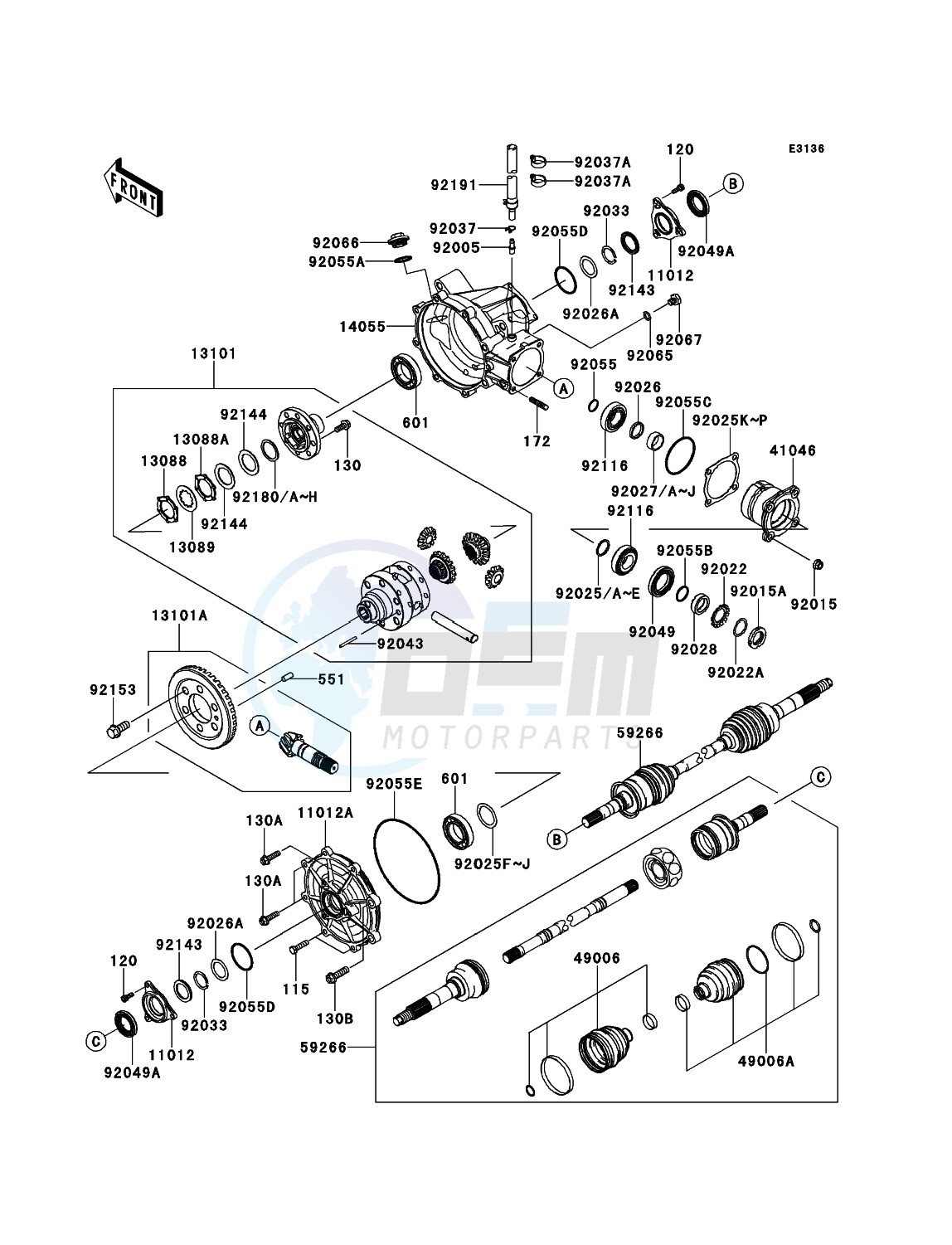 Drive Shaft-Front blueprint