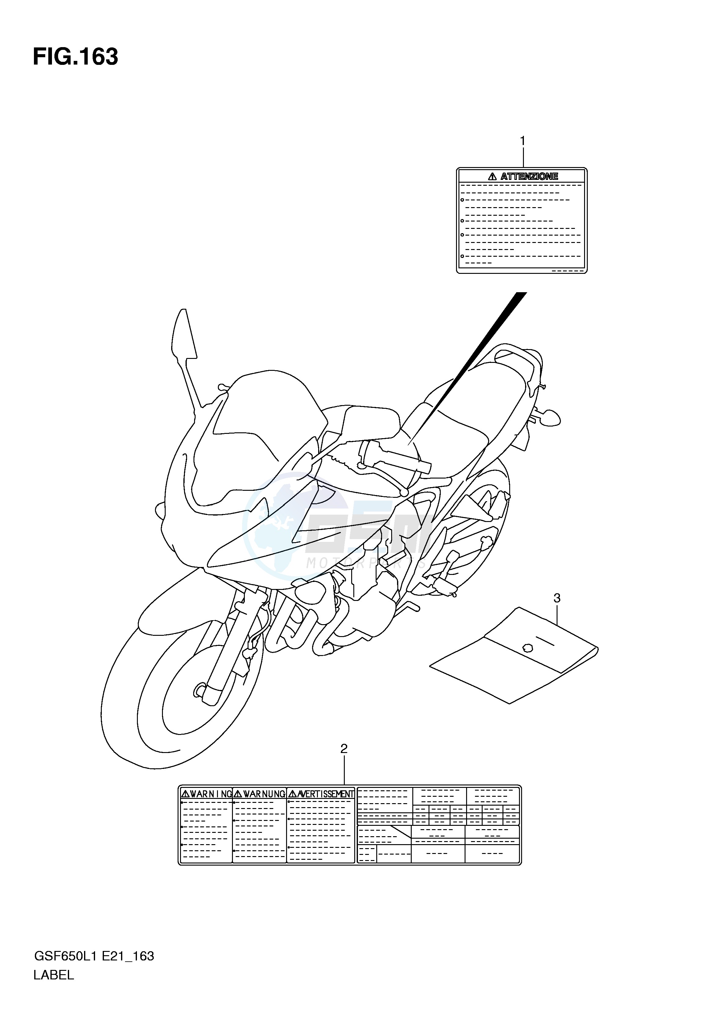 LABEL (GSF650SL1 E21) image