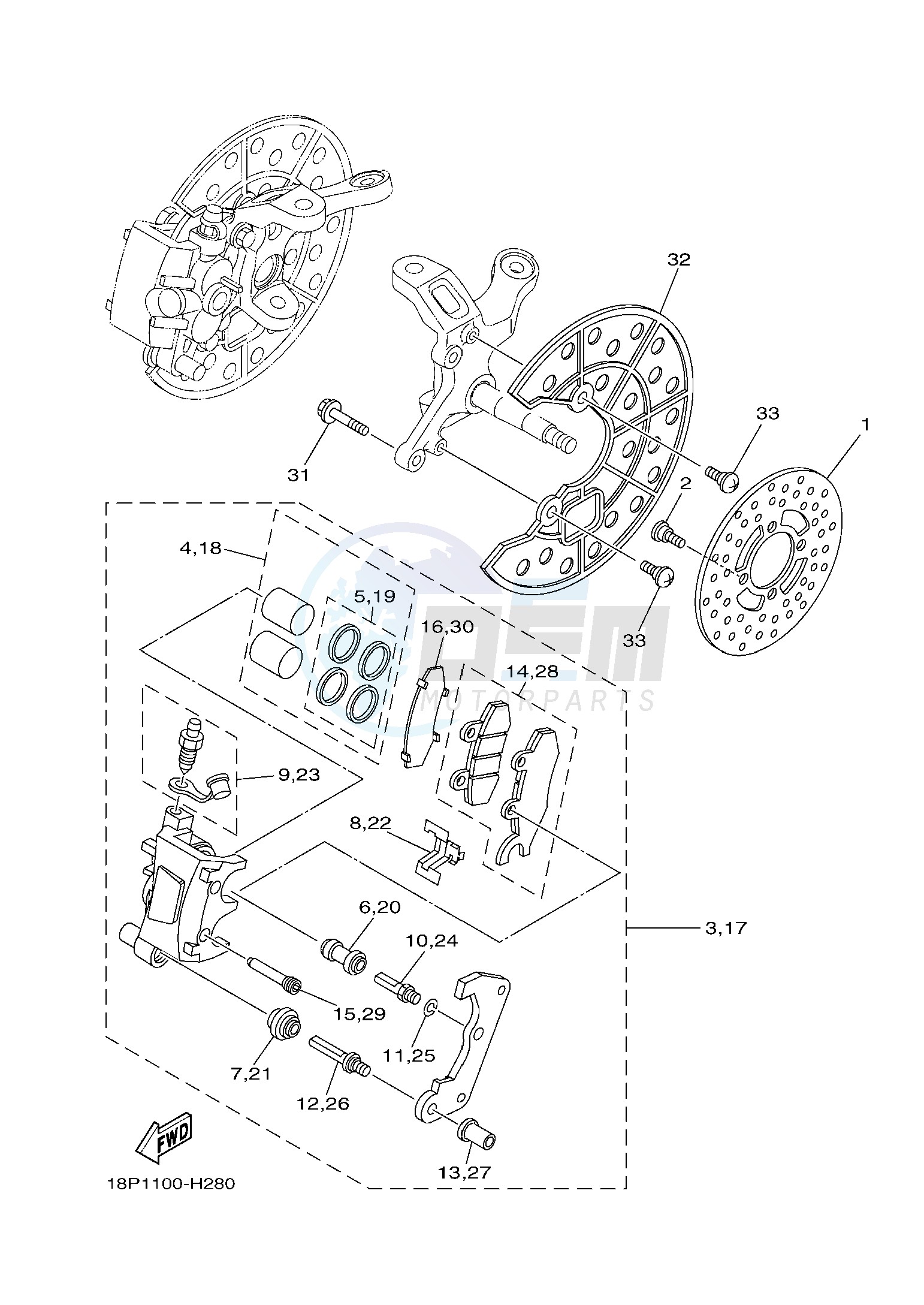 FRONT BRAKE CALIPER image