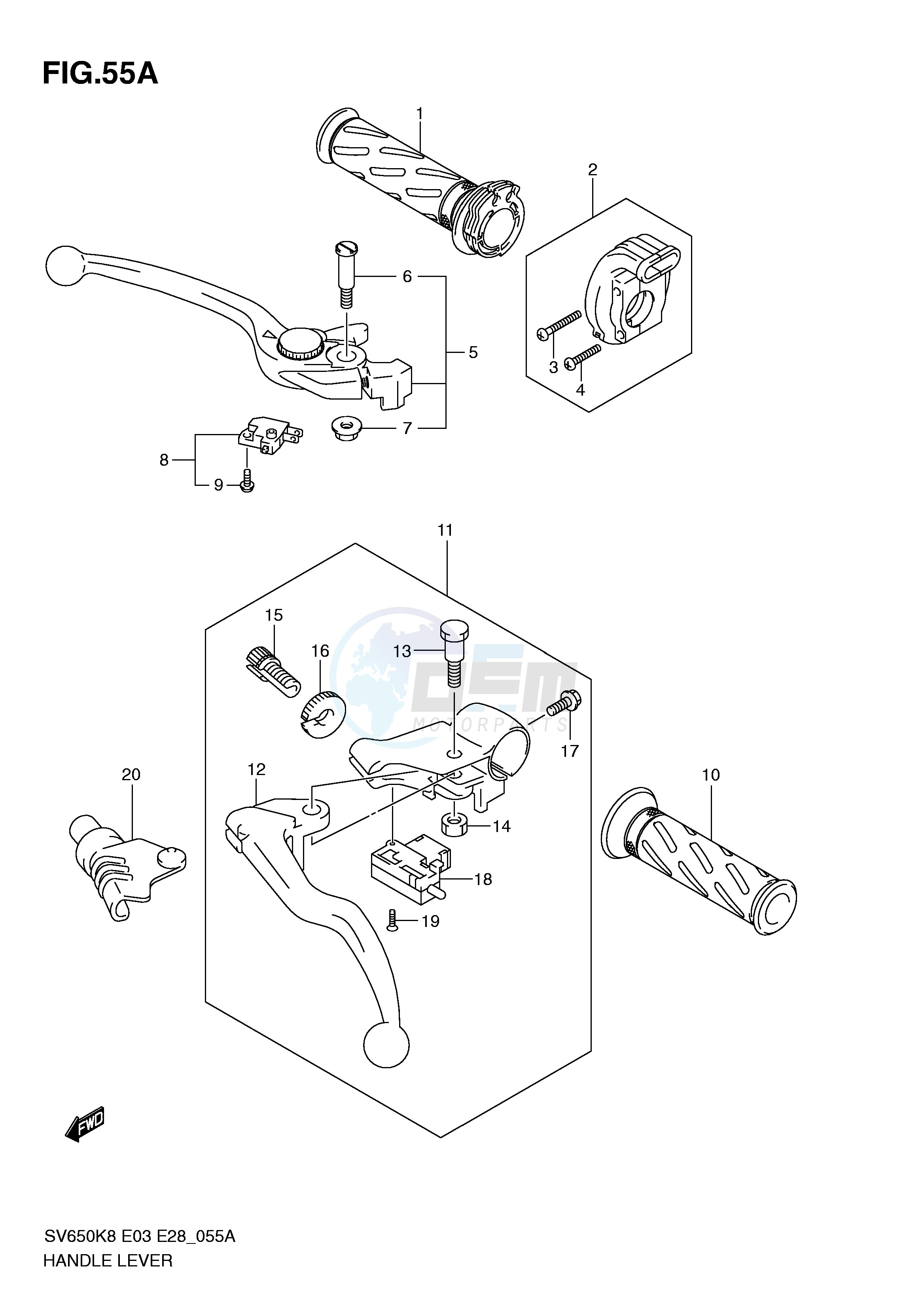 HANDLE LEVER (MODEL L0) blueprint