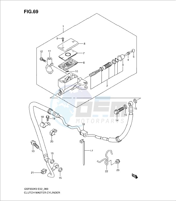CLUTCH MASTER CYLINDER (GSF650K9/AK9/UK9/UAK9/L0/AL0/UL0/UAL0) blueprint