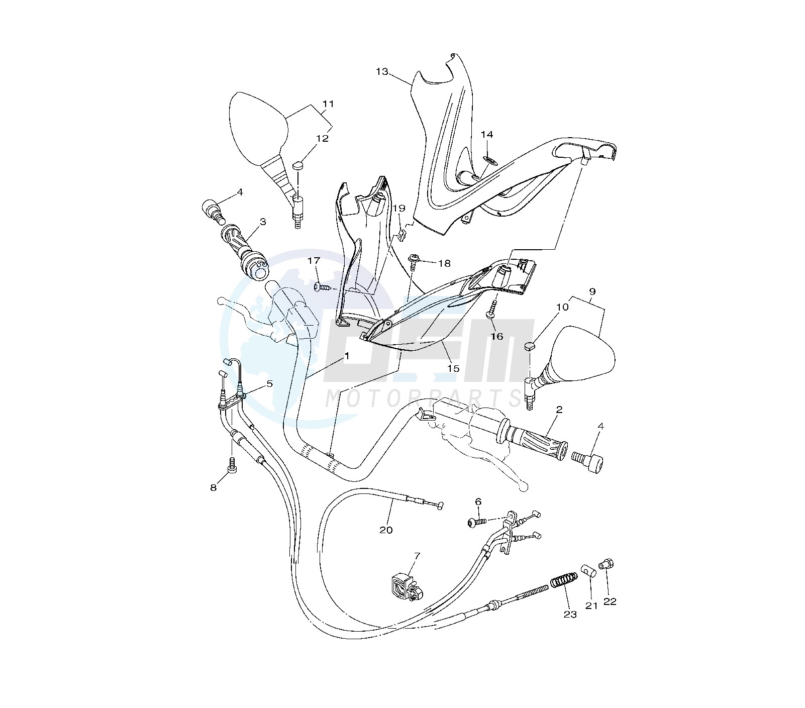 STEERING HANDLE AND CABLE image