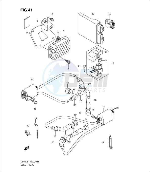 ELECTRICAL (DL650UEL1 E19) blueprint
