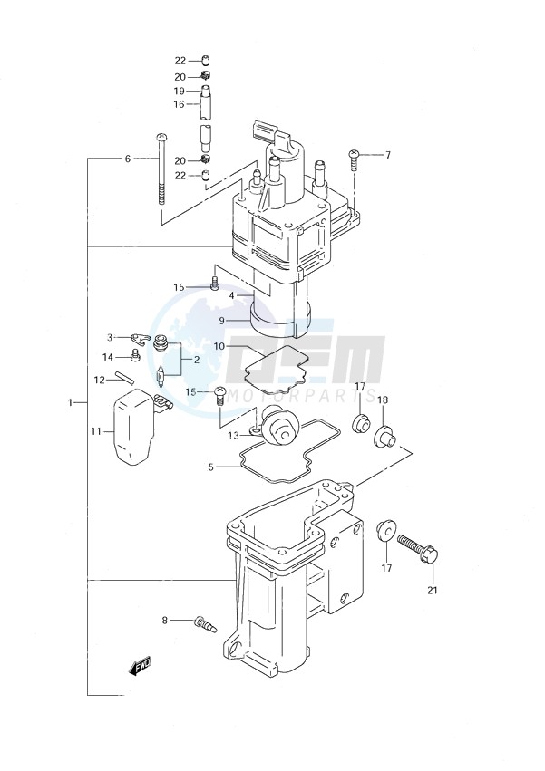Fuel Vapor Separator (S/N 972016 to 2000) blueprint