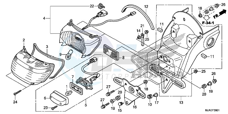 TAILLIGHT (VT750C2B/ C2S) blueprint