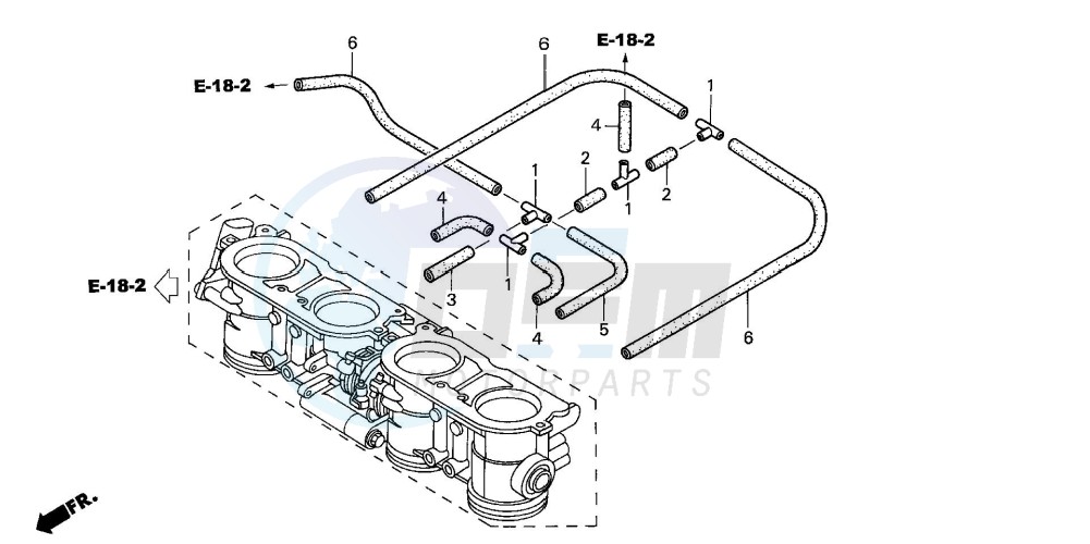 THROTTLE BODY (TUBING) (X/Y) image