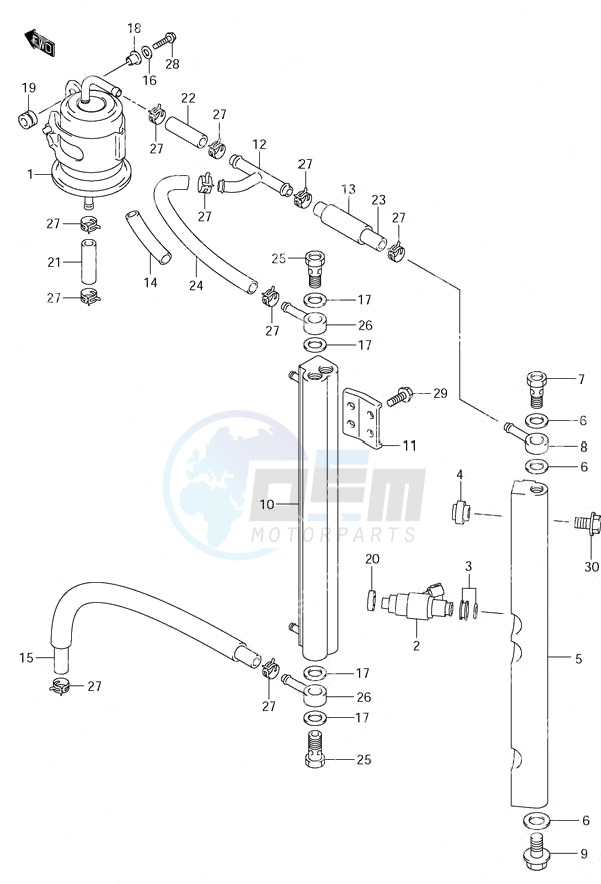 Fuel Injector (S/N 151861 & Older) blueprint