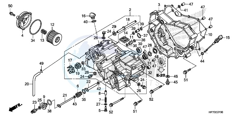 FRONT CRANKCASE COVER blueprint