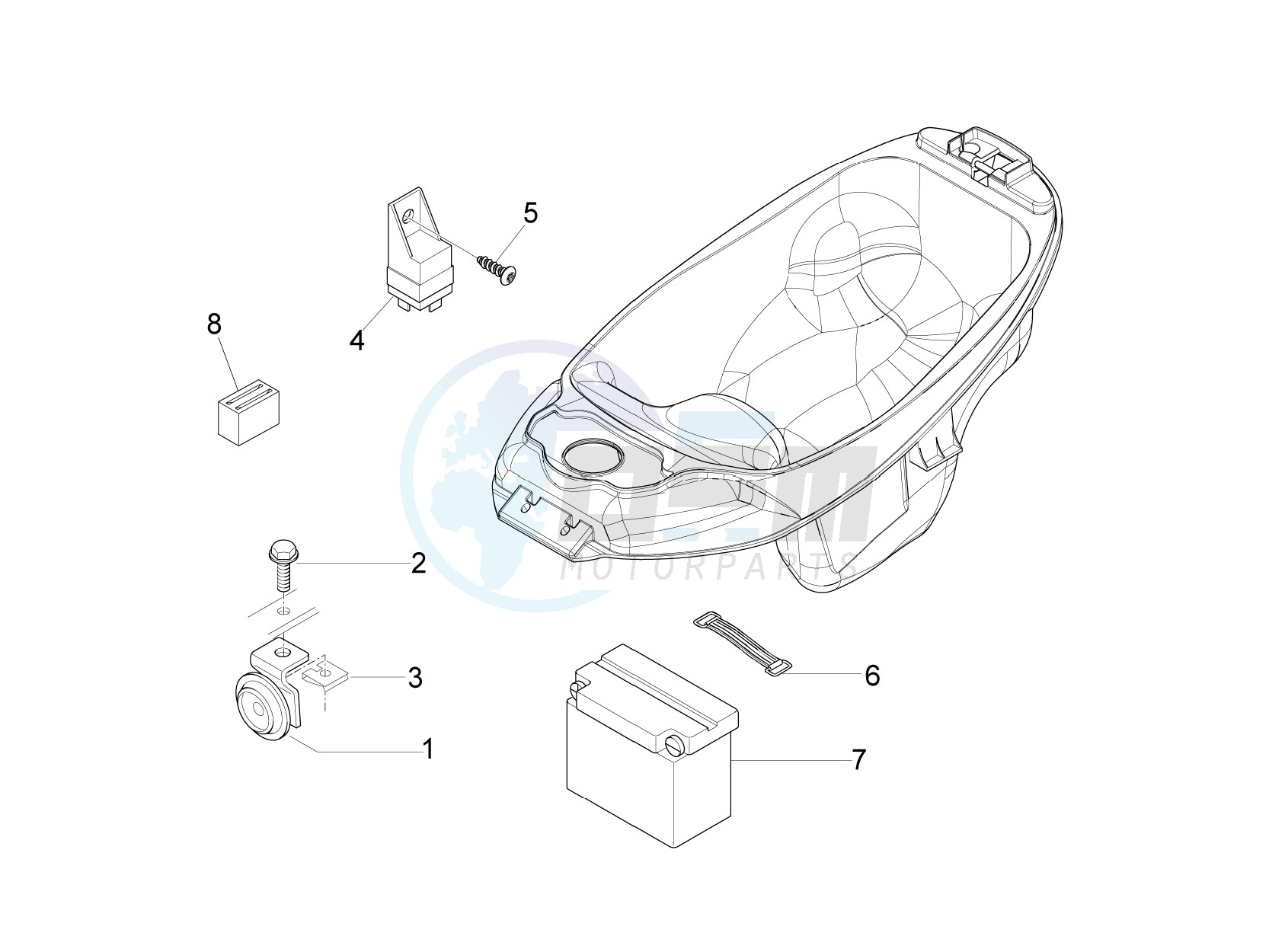 Remote control switches - Battery - Horn image