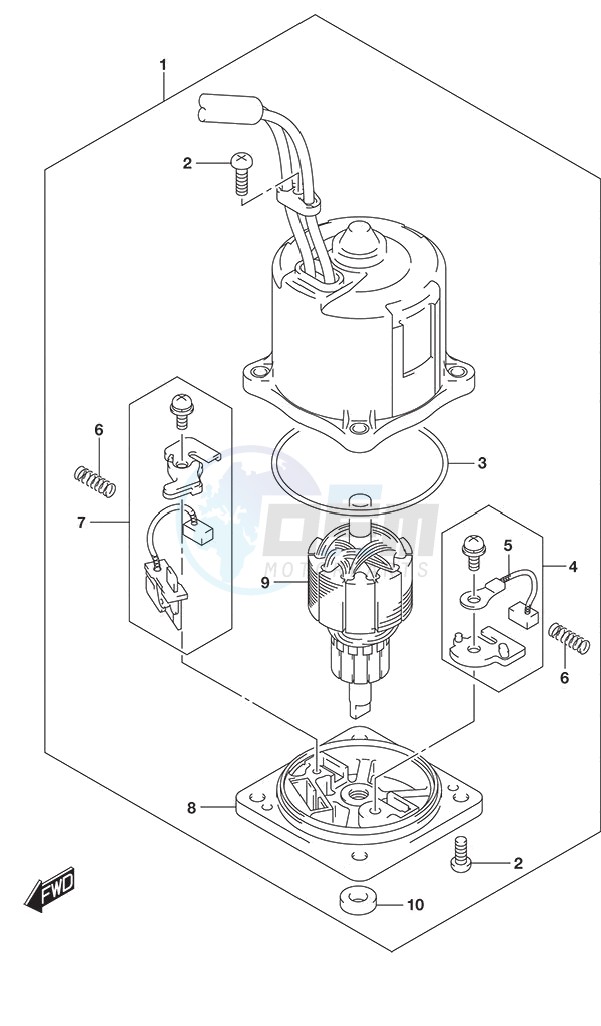 PTT Motor w/Transom (X) & (XX) blueprint