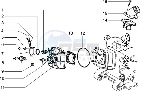 Cylinder head - Induction pipe blueprint