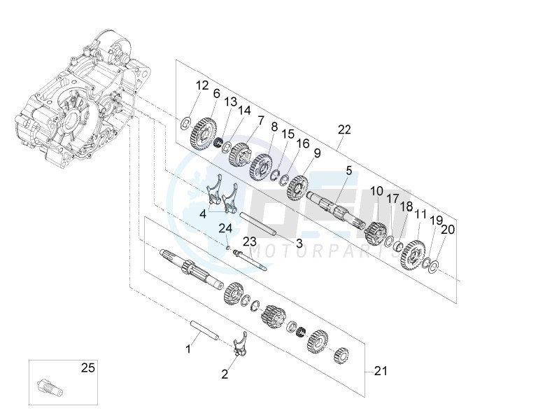 Gear box - Gear assembly blueprint
