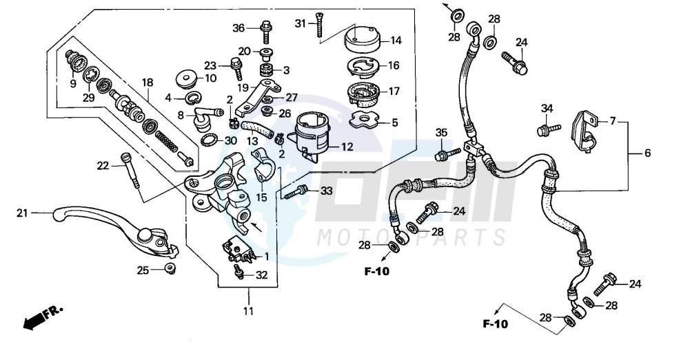 FR. BRAKE MASTER CYLINDER image