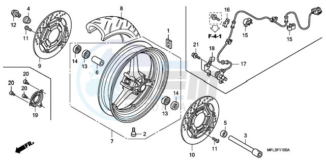 FRONT WHEEL blueprint