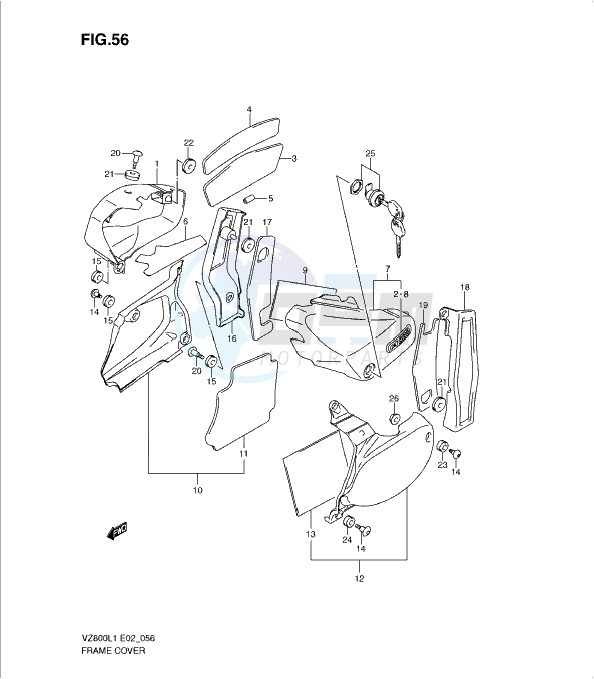 FRAME COVER (VZ800L1 E2) blueprint