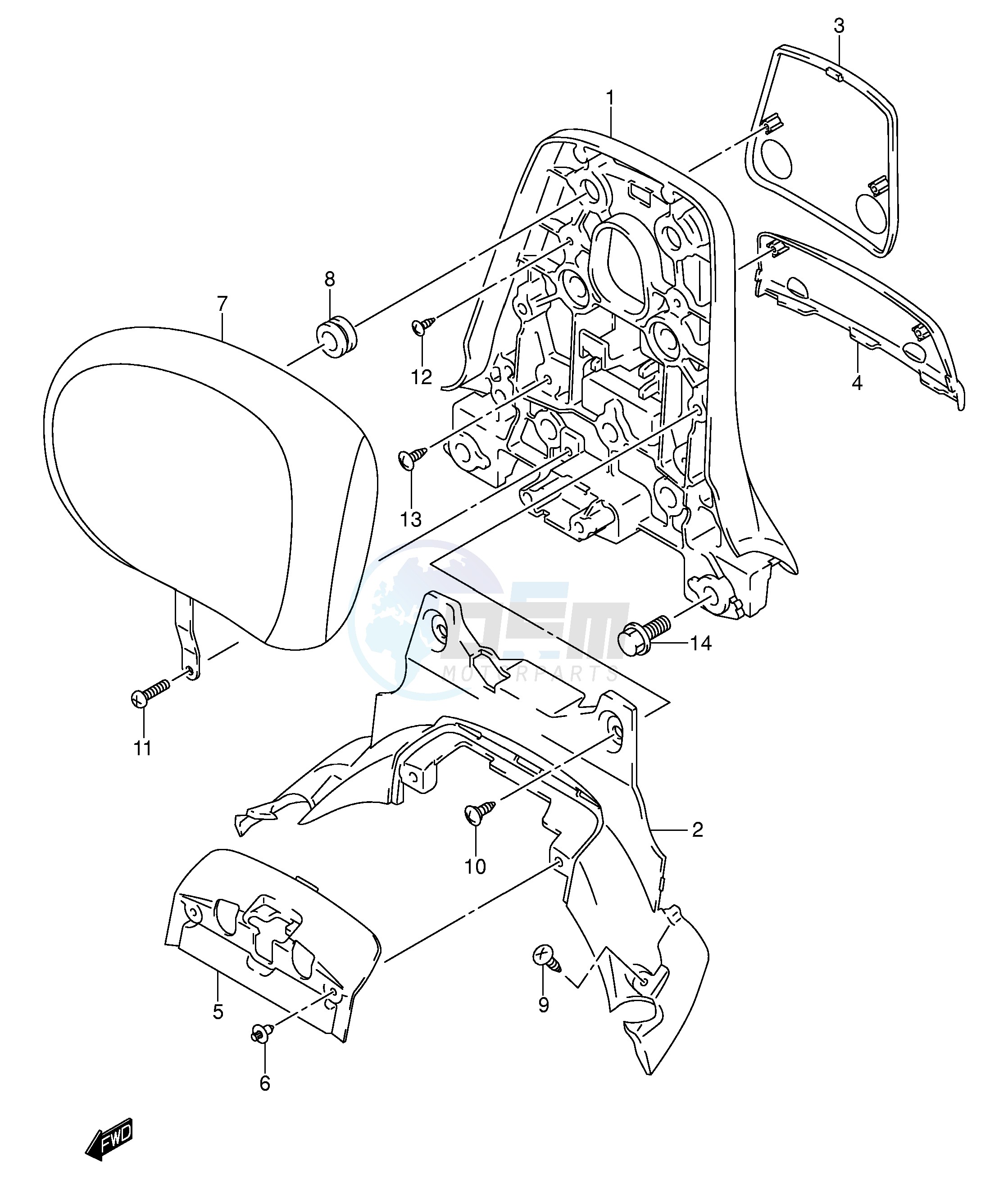 PILLION RIDER HANDLE (CENTER)(MODEL K1) image