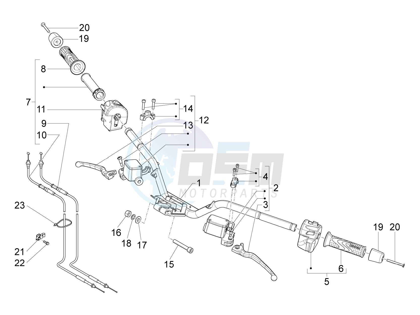 Handlebars - Master cilinder blueprint