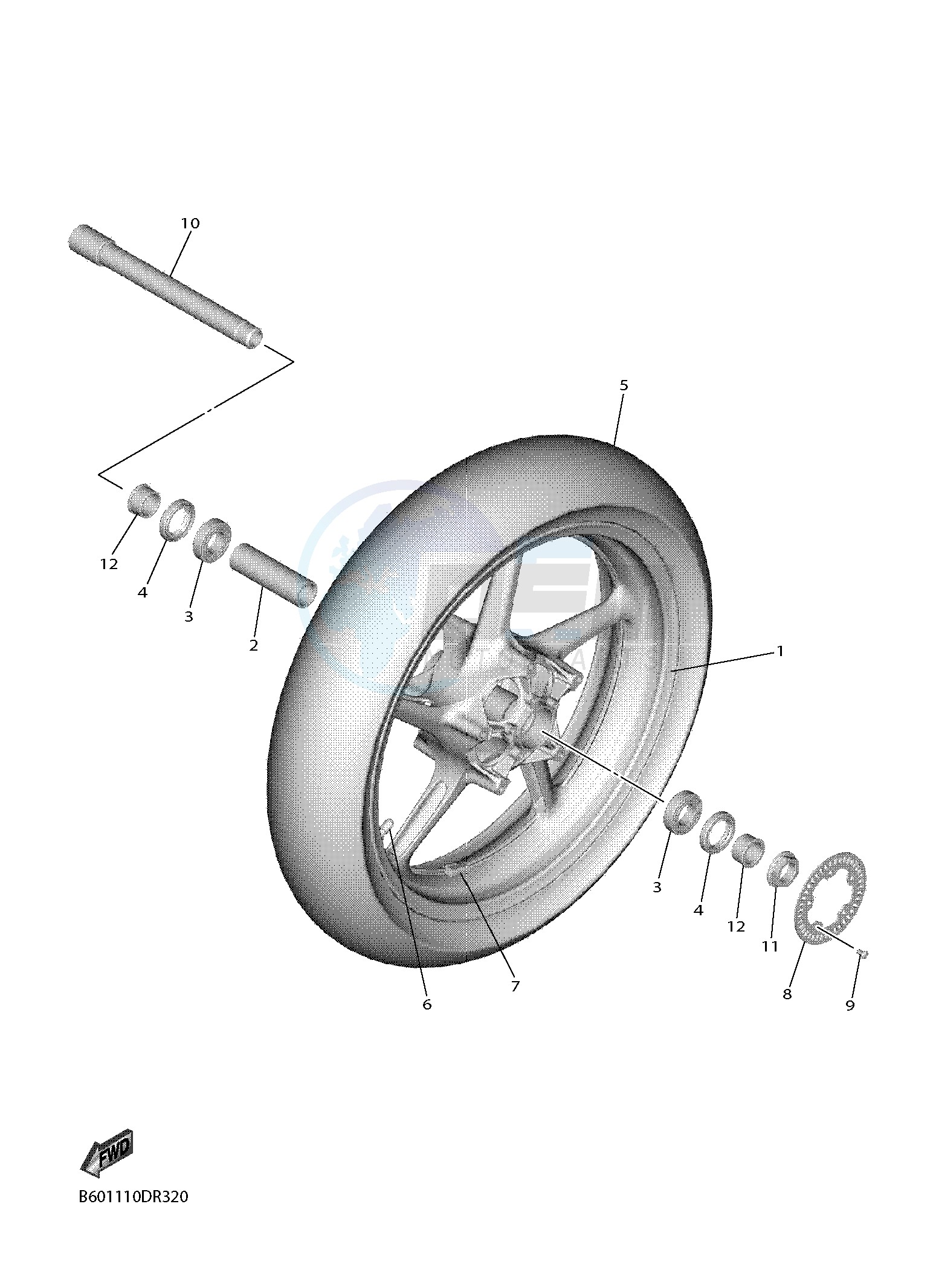 FRONT WHEEL blueprint