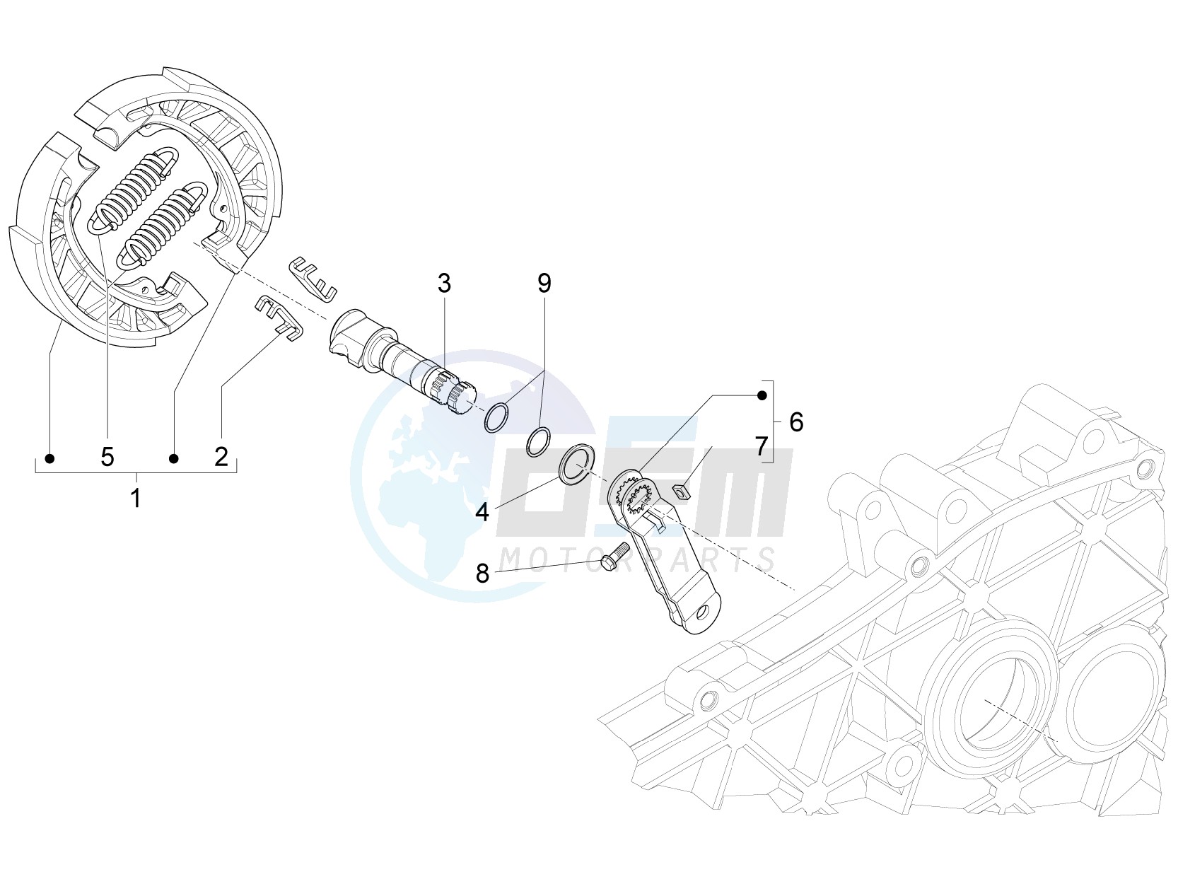 Rear brake - Brake jaw image