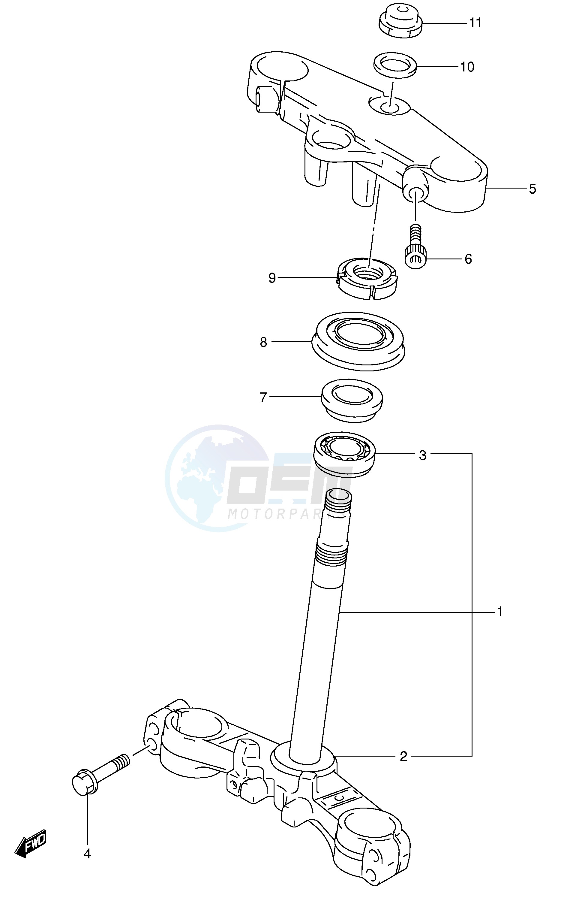 STEERING STEM (SV650SX SUX SY SUY) image