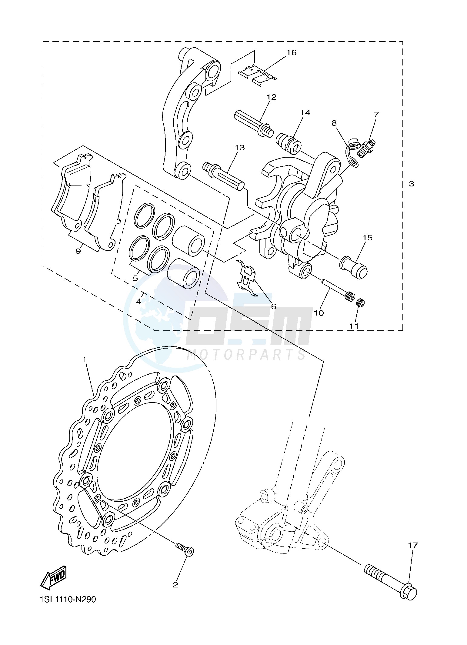 FRONT BRAKE CALIPER image