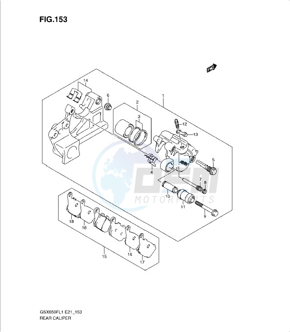 REAR CALIPER (GSX650FL1 E24) blueprint