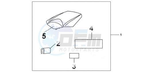 REAR SEAT COWL ACHILLES BLACK METALLIC image