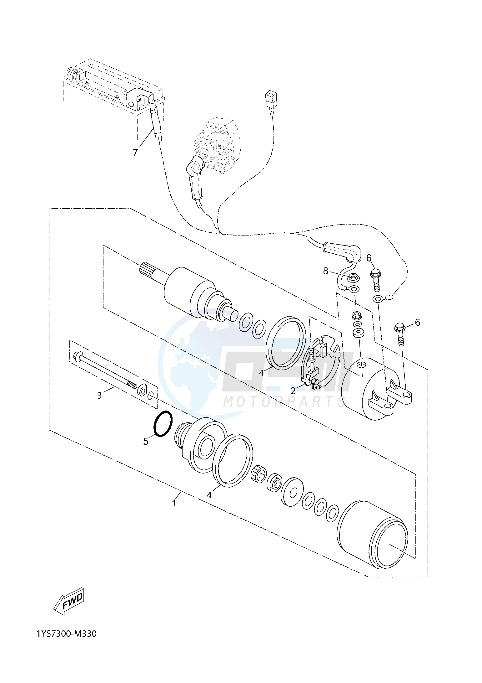 STARTING MOTOR image