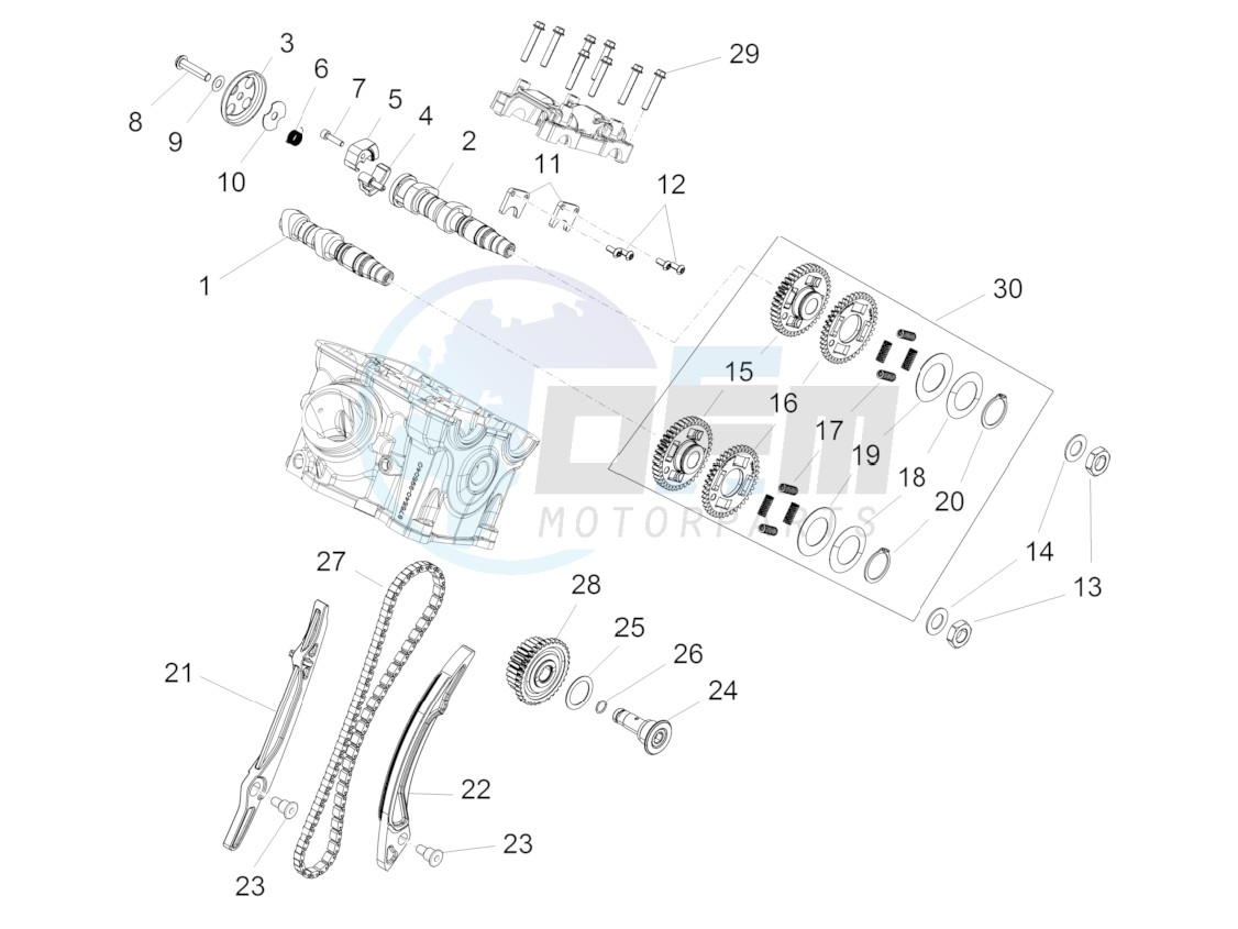 Rear cylinder timing system image