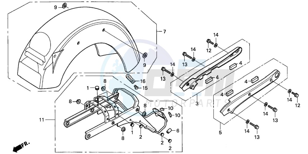 REAR FENDER/GRAB RAIL blueprint