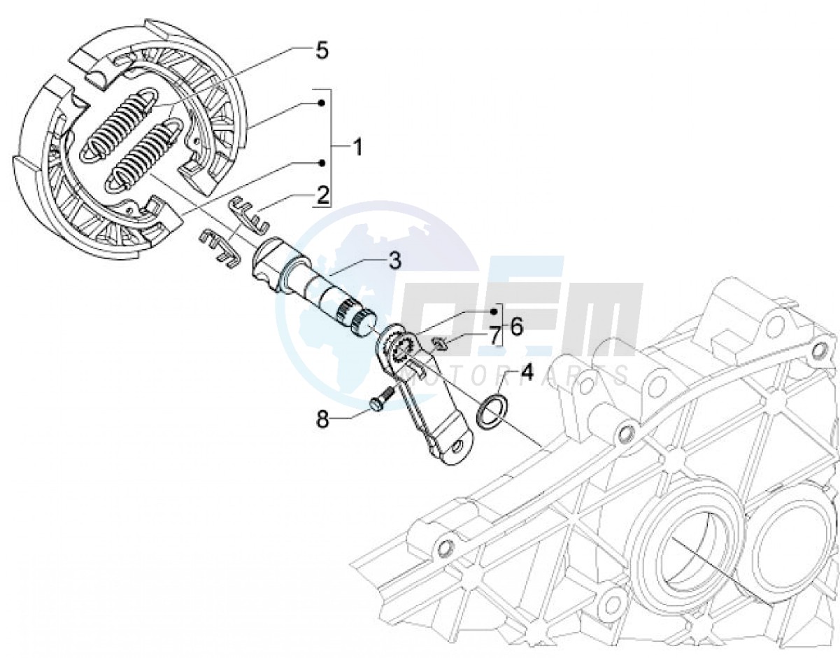 Rear brake shoe (Positions) blueprint