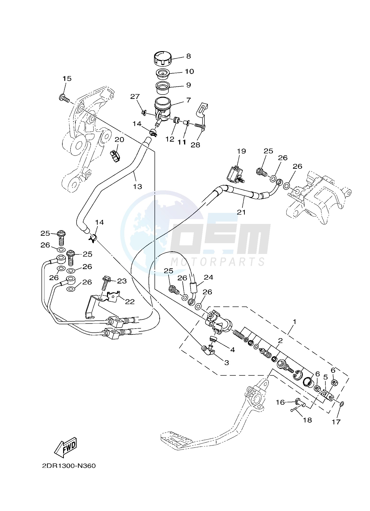 REAR MASTER CYLINDER image