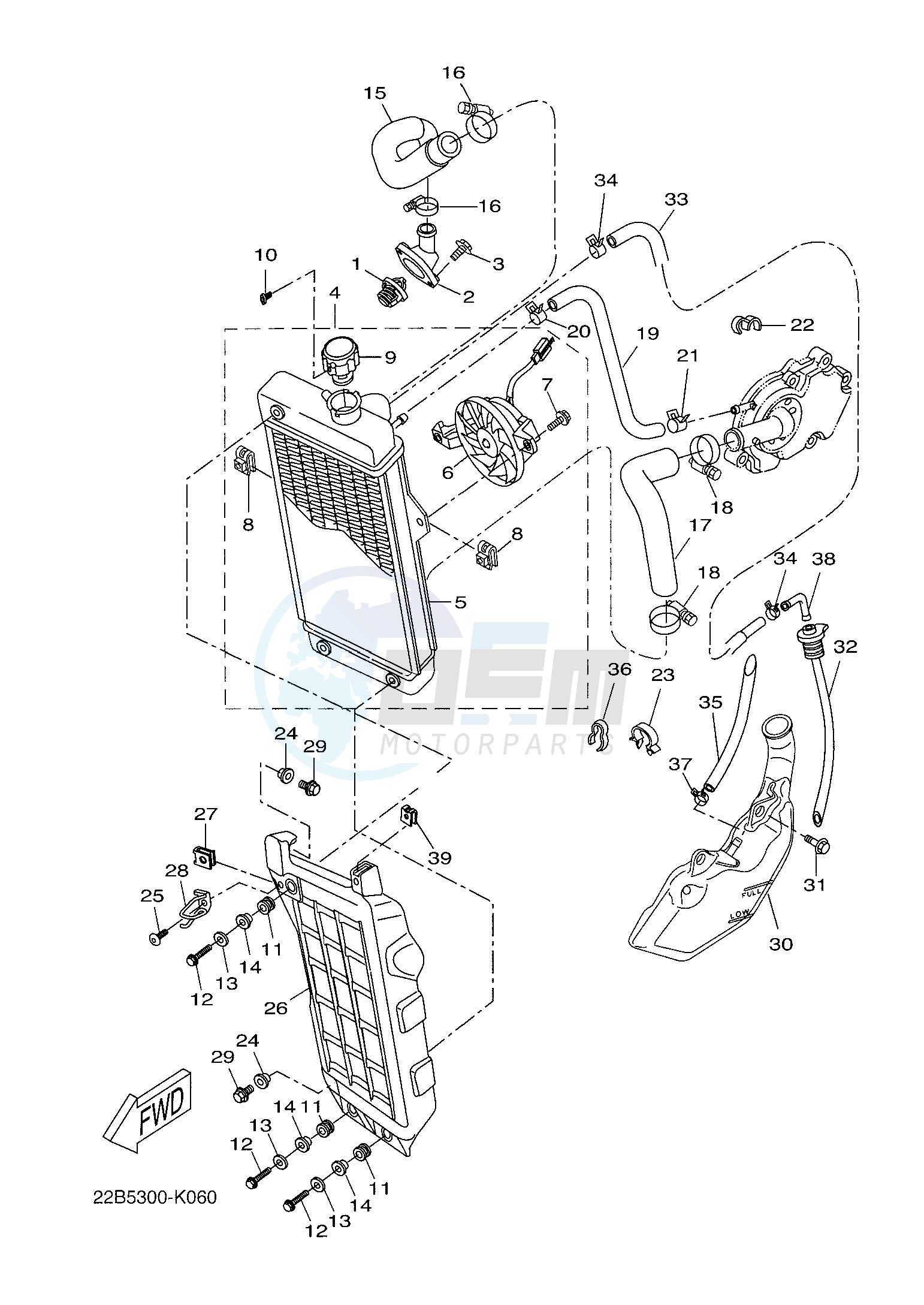 RADIATOR & HOSE blueprint