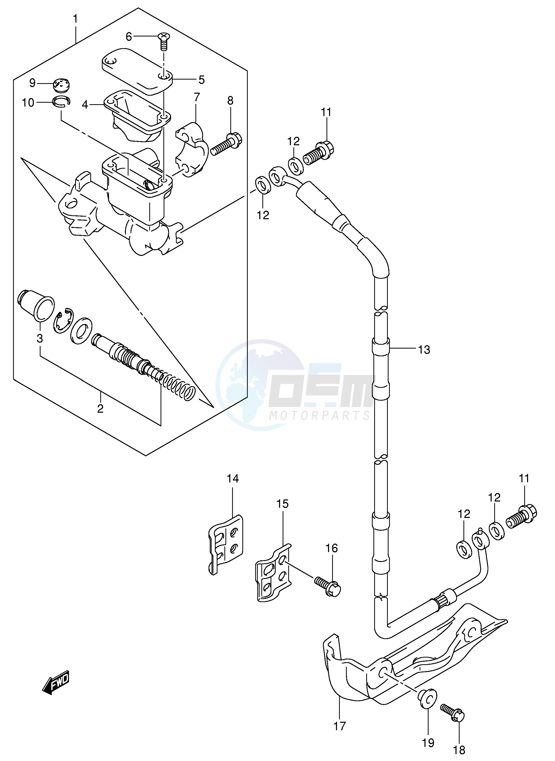 FRONT MASTER CYLINDER image