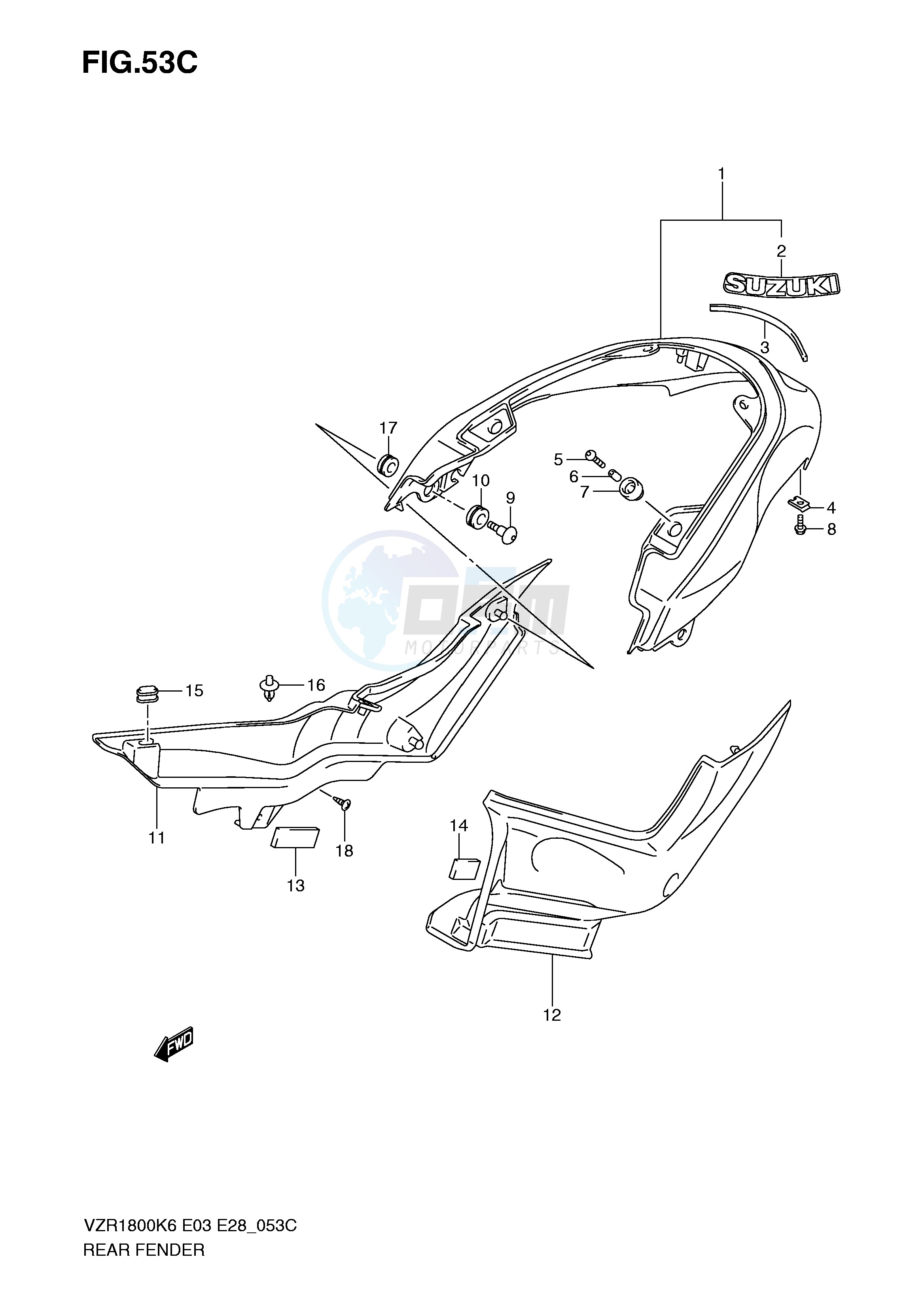 REAR FENDER (VZR1800K9 NK9) image