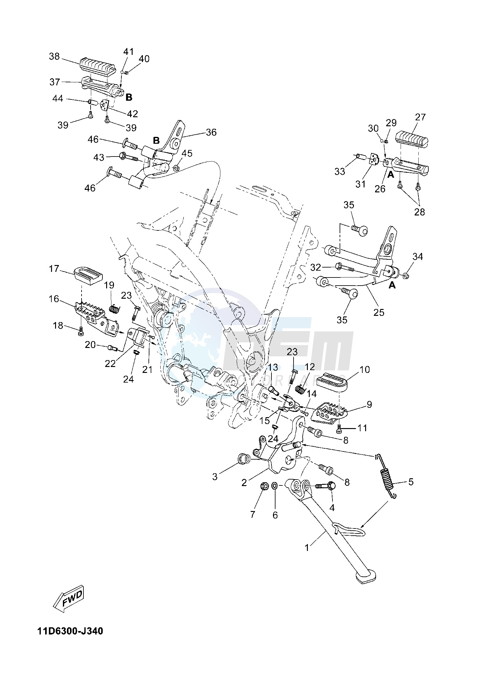 STAND & FOOTREST blueprint