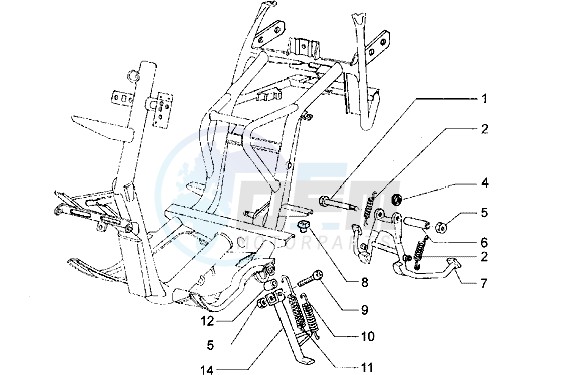 Central stand - side stand blueprint