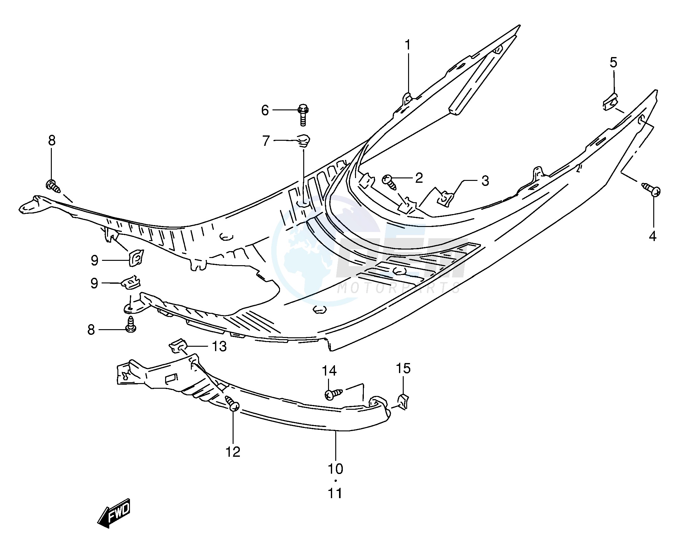 REAR LEG SHIELD (AE50L M N P) blueprint