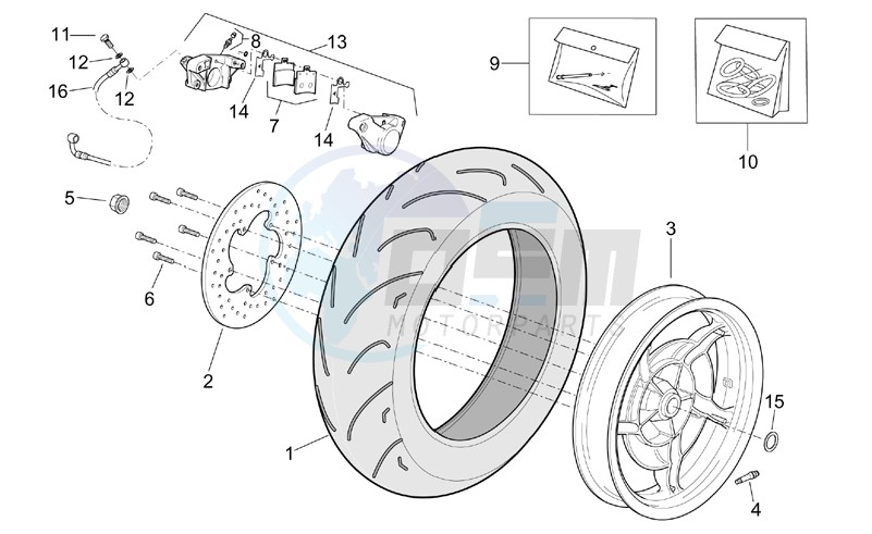 Rear wheel - Rear caliper image