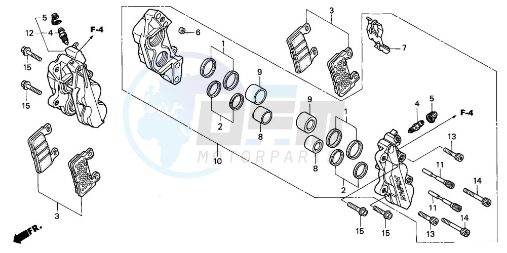 FRONT BRAKE CALIPER (CBR600RR3/4) image